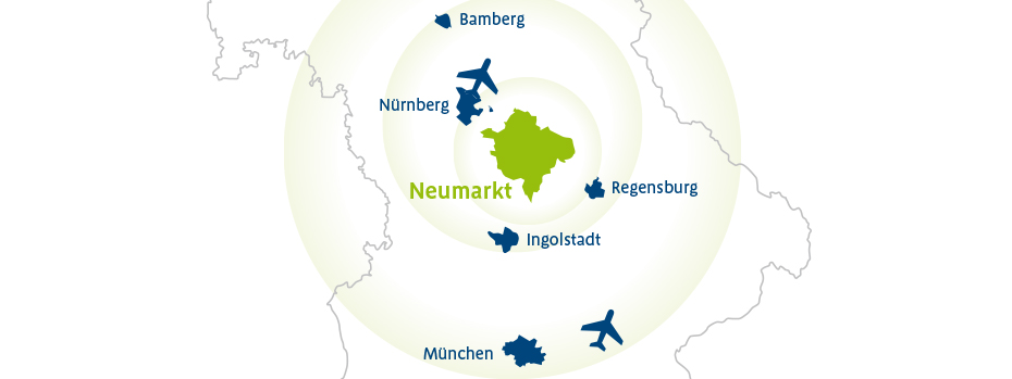 Neumarkt ist Teil der Metropolregion Nürnberg